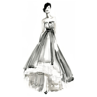 «Gestural Evening Gown II», peinture sur toile