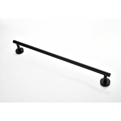 6 porte-serviettes de salle de bain en acier inoxydable - fixation murale, noir mat, design tendance, protection des bords, résistance à la corrosion, installation simple pour différentes pièces