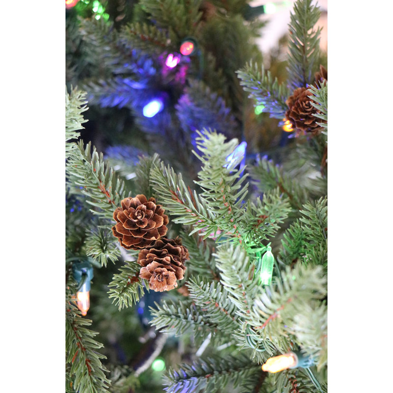 48'' Noble Fir Potted Christmas Tree with Multi-Color LED Lights