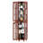 Walnut Corner Curio Cabinet With 4 Adjustable Shelves And On/Off Switch 70"W Tempered Glass Acrylic Back Panel-361809731