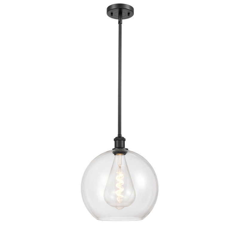 Luminaire suspendu sphère 1 lumière Ralph, Noir mat, H 16,38 po x l 13,75 po x P 13,75 po