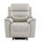 Marsha Light Gray Silicone Synthetic Leather Power Motion Recliner With Lift, Heating & Massage Chair