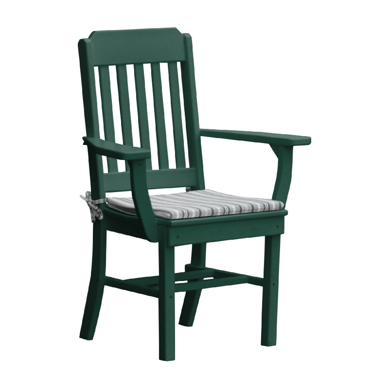  Chaise de salle à manger avec accoudoirs Traditional, Vert pelouse