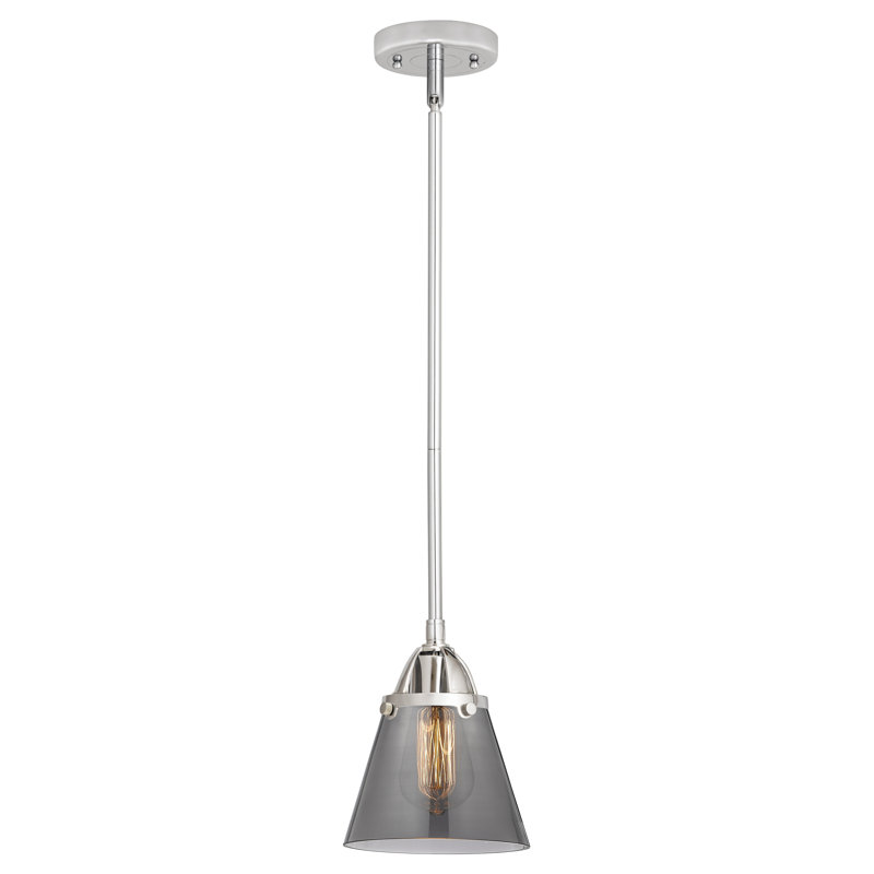 Mini-luminaire suspendu à 2 lumières en forme de cône 1 lumière Nouveau - ampoule non incluse, Plaqué couleur fumée