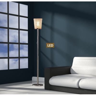 71'' Chrome Torchiere Floor Lamp