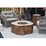 Round Concrete Smokeless Fire Pit Table