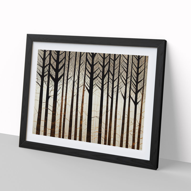 A Distinguished Forest - Framed Print, Black, 46cm H x 64cm W x 2cm D