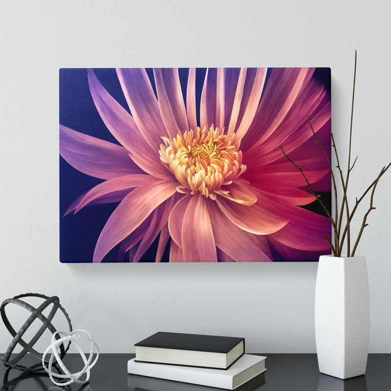 Serene Chrysanthemum - Wrapped Canvas, 50cm H x 76cm W x 3cm D