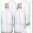PureGlass 16 oz Boston Round Bottles with Cork Stoppers - 4 Pack + Funnel