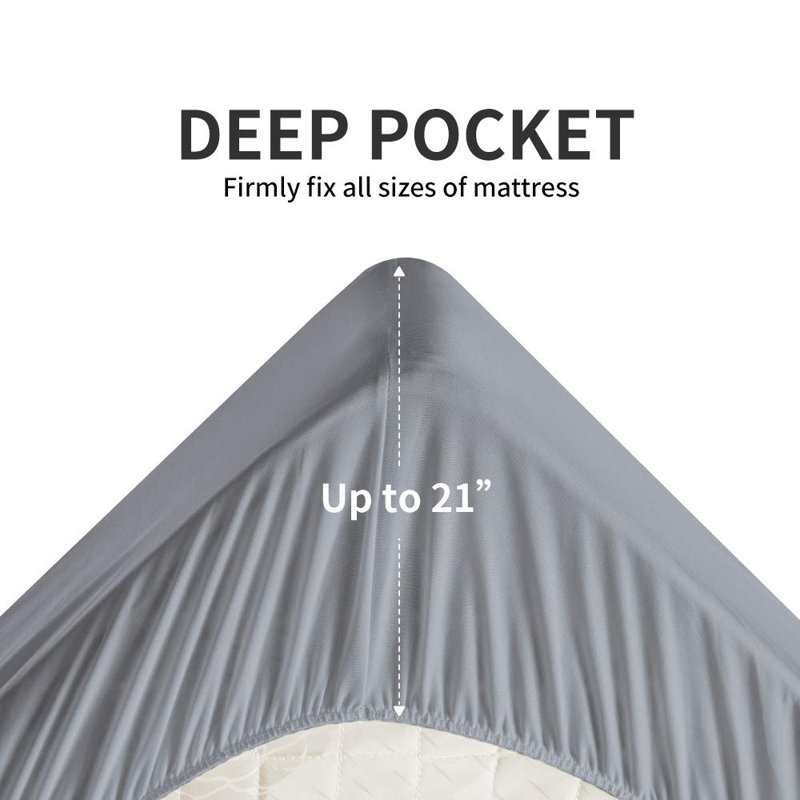 Windmere Mattress Pad Mattress Cover Quilted Fitted Mattress Protector Cotton Top Stretches up 8-21" Deep Pocket Cooling Mattress Topper