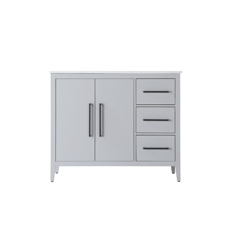 Meuble-lavabo simple 42 po, Gris
