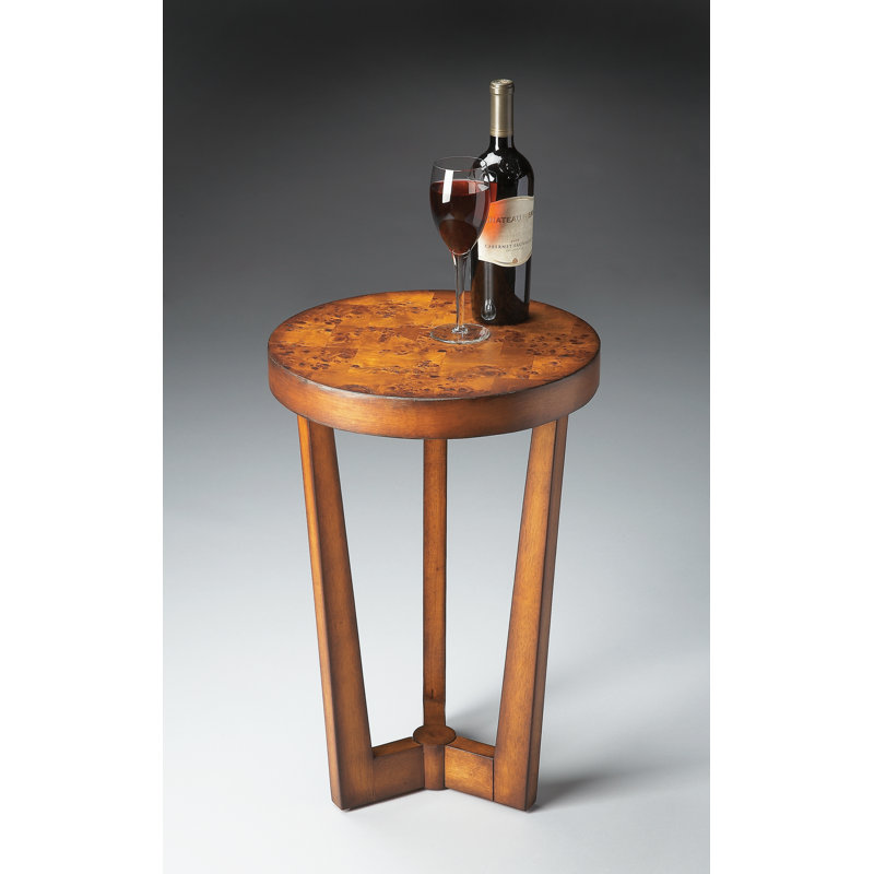 Aphra Merlot Side Table, Olive Ash Burl