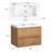 29.5" Wall Mounted Floating Bathroom Vanity Set with Sink Top&Two Drawers(Faucet not included),Fully assembled-1224285660-1224285656