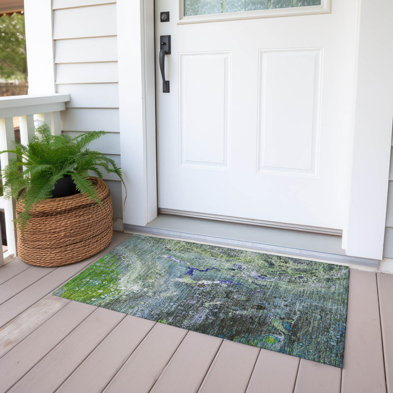 Tapis intérieur / extérieur Fayme, Rectangle 1 pi 8 po x 2 pi 6 po