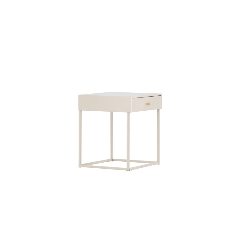 Damira End Table, Beige