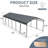 Heavy Duty 12 X 32 Ft Carport With Galvanized Steel Roof And Frame, 4 Fixed Inclined Square Tube Supports, For Cars, Trucks, Boats , Spacious Outdoor Storage, Bbq Shelter, Gathering Venue,-123199877
