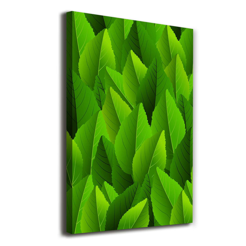 Green Leaves - Wrapped Canvas Print