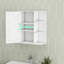 Armoire à pharmacie de salle de bain avec porte miroir - rangement réglable spacieux, design moderne pour la décoration murale blanche 6 tablettes ouvertes, 3 réglables, look élégant