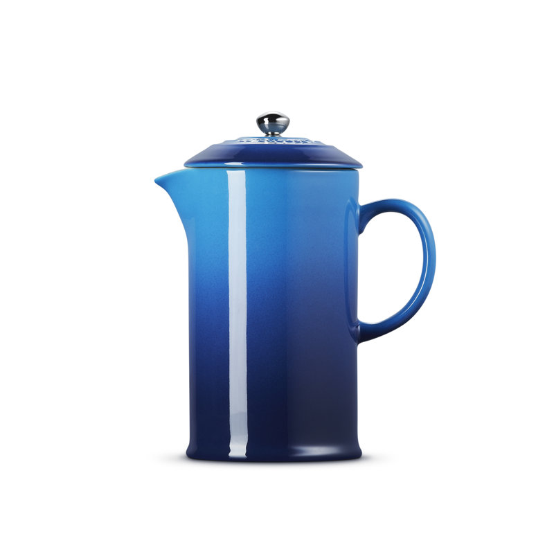 Le Creuset Stoneware Cafetiere with Metal Press, Azure