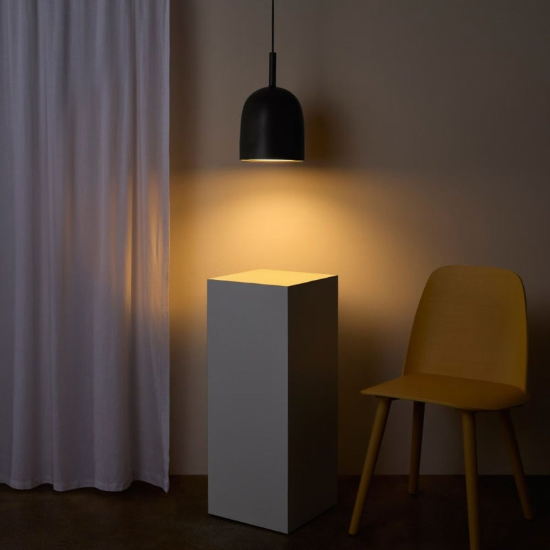Vessel Pendant Light, Carbon, 18.5'' H x 9'' W x 9'' D, Black