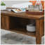 Table basse cannelée moderne Mid Century
