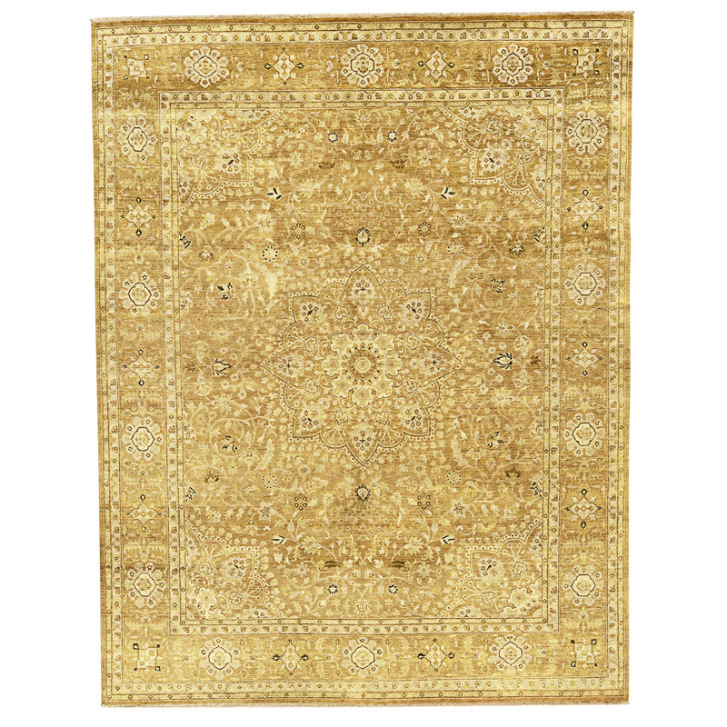 High-Quality Hand-Knotted Brown Area Rug