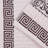 Mikira Athens Cotton Medium Weight Floral Border Greek Key Trim Bath Towel (Set of 4)-182921044