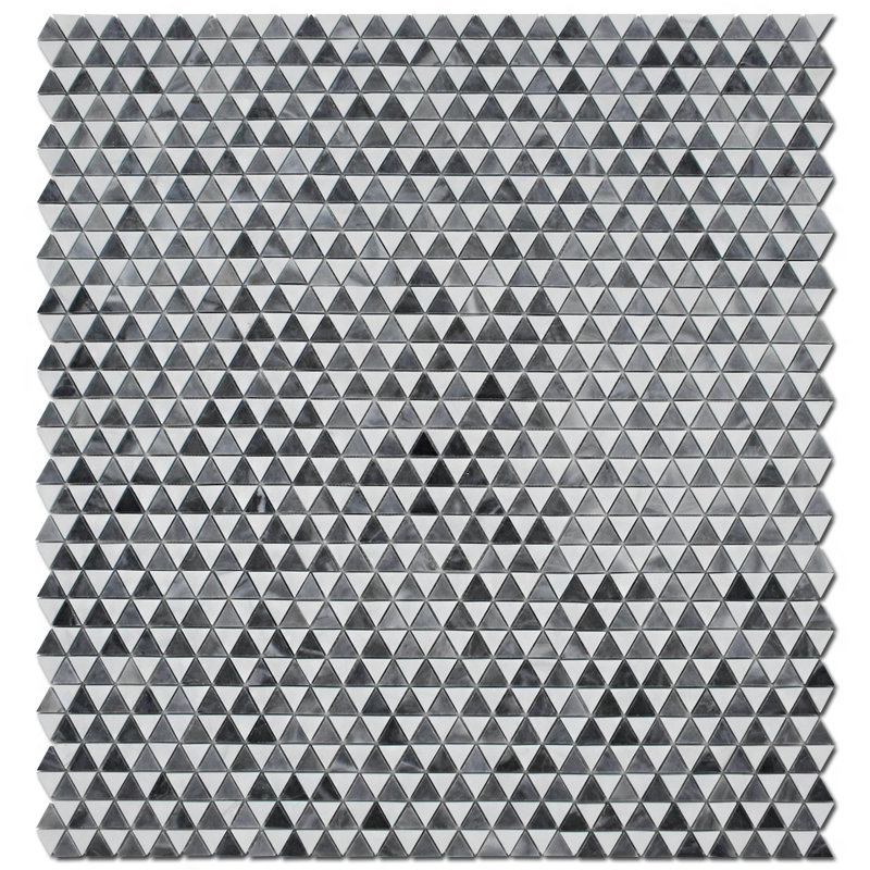 DIAMOND MOSAIC TILES, White/Bardiglio
