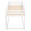 Lit superposé simple au-dessus d'un lit simple avec échelle, blanc