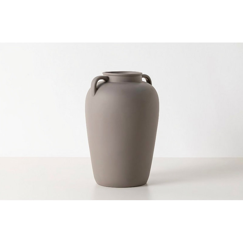 Cristela Ceramic Table Vase, Beige, 27cm H x 18cm W x 18cm D