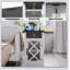 Table de bout Farmhouse avec station de charge, table de chevet rustique avec porte de grange et tablette réglable, table d'appoint en bois pour salon, chambre à coucher