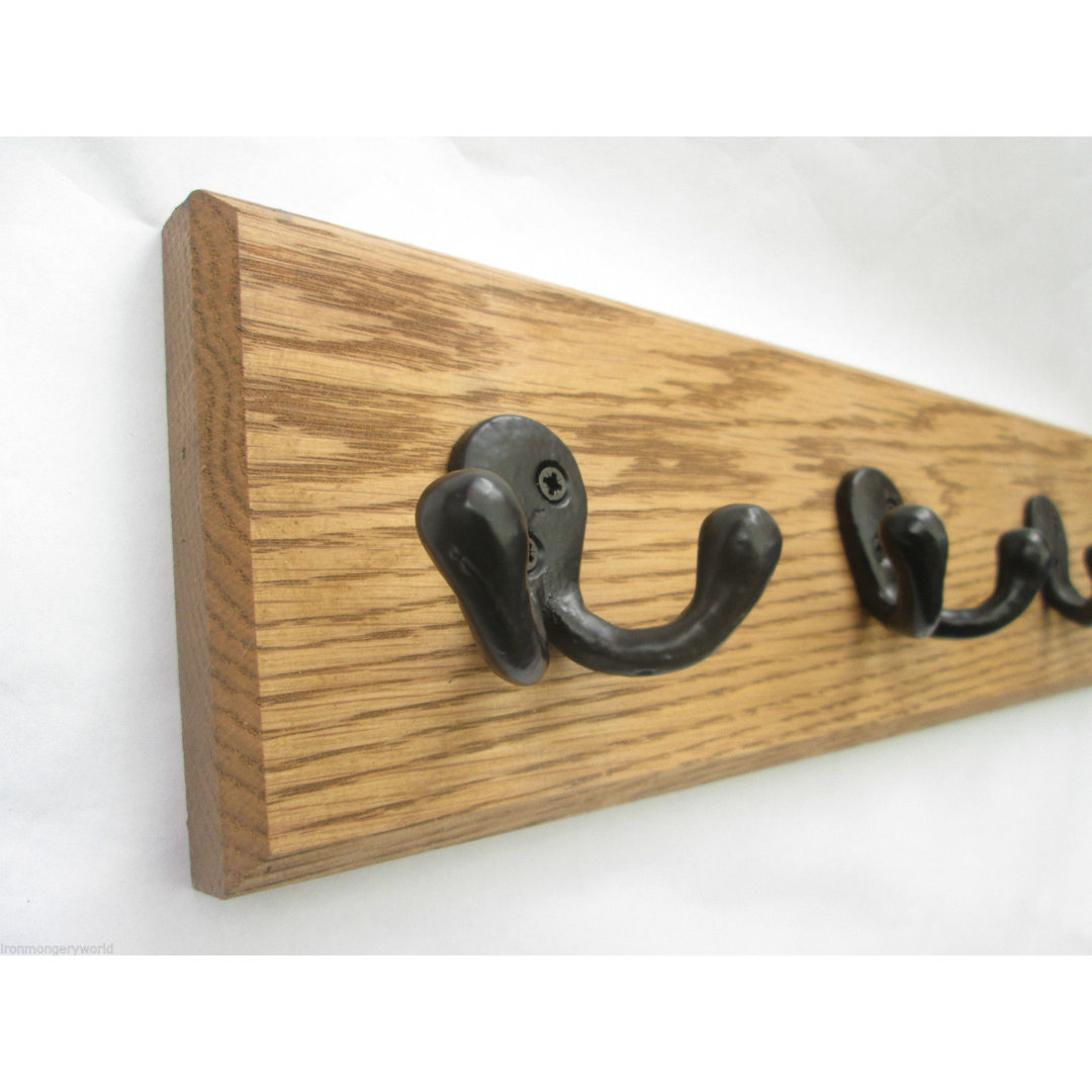 Solid Wood 10 - Hook Wall Mounted Coat Rack