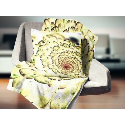 Coussin décoratif à motif fleur abstrait