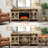 Scarlett Unfinished TV Stand for TVs up to 75" with Fireplace Included-2113358209