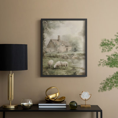 Vintage Landscape LXXXV Framed Print - Solid Wood