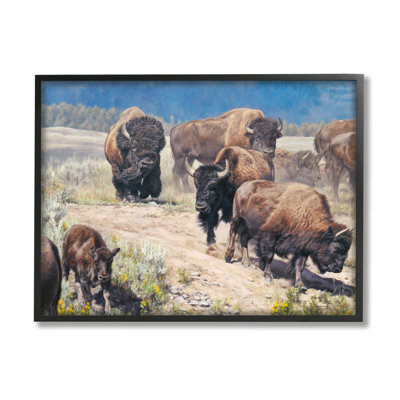 " Commander In Chief Bison Herd " by David Graham Painting Print