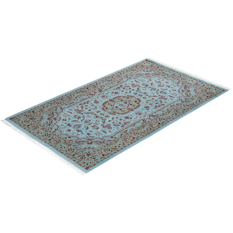Fine Vibrance One-of-a-Kind 3' 1" x 5' 3" Hand Knotted Area Rug