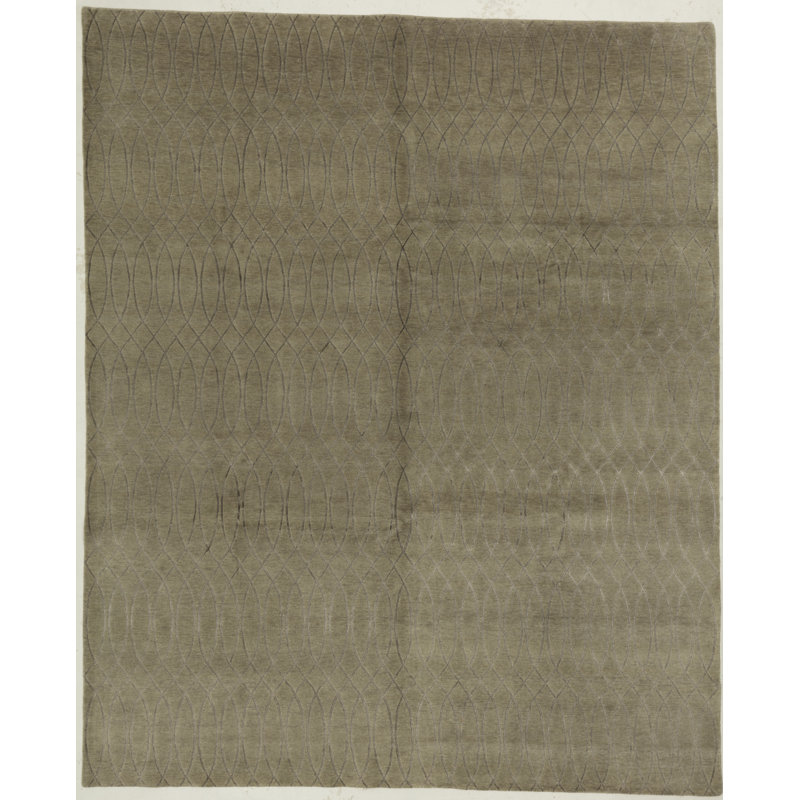 Abstract Area Rug in Green