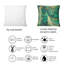 Turquoise et or luxueux abstrait Art fluide I - Coussin décoratif imprimé moderne-1388585533