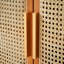 Armoire de rangement en bois et rotin