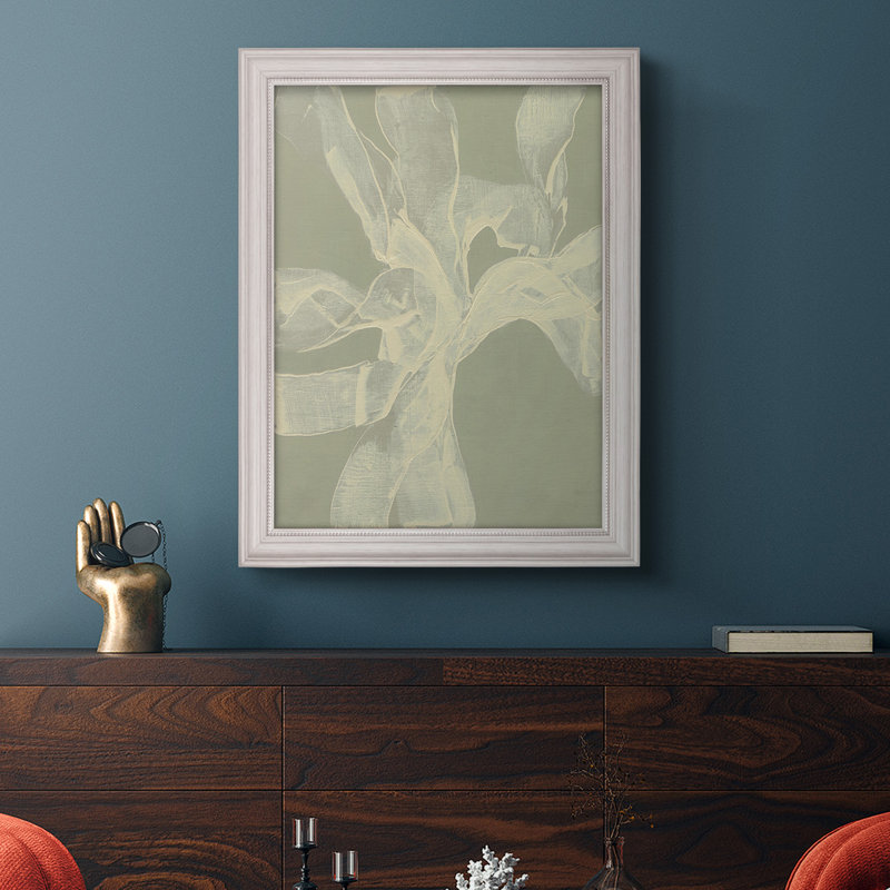" White Ribbon On Celadon II ", 41" H x 29" W x 2.5" D