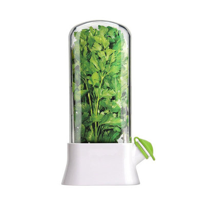 Bouteille d'eau Herb Contenant de rangement Herb frais pour réfrigérateur Bouteille de conservation pour persil Cilantro Menthe et légumes