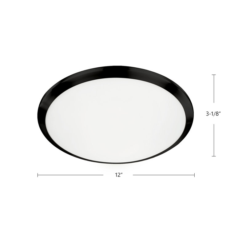 Malta 1 - Light LED Flush Mount, Black