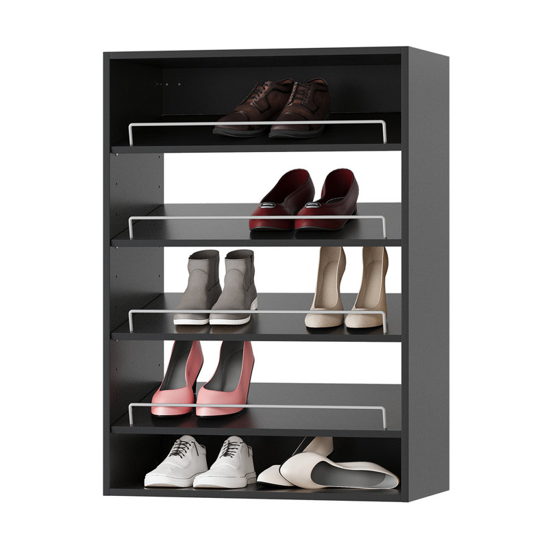 Système de rangement pour armoire à chaussures Chic Cove, Noir, noir, noir, noir, H 36 po x l 25,5 po x P 14 po