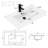 30" Intergrated Sink Top, Zinc Alloy Faucet, Solid Brass Pop up Drain