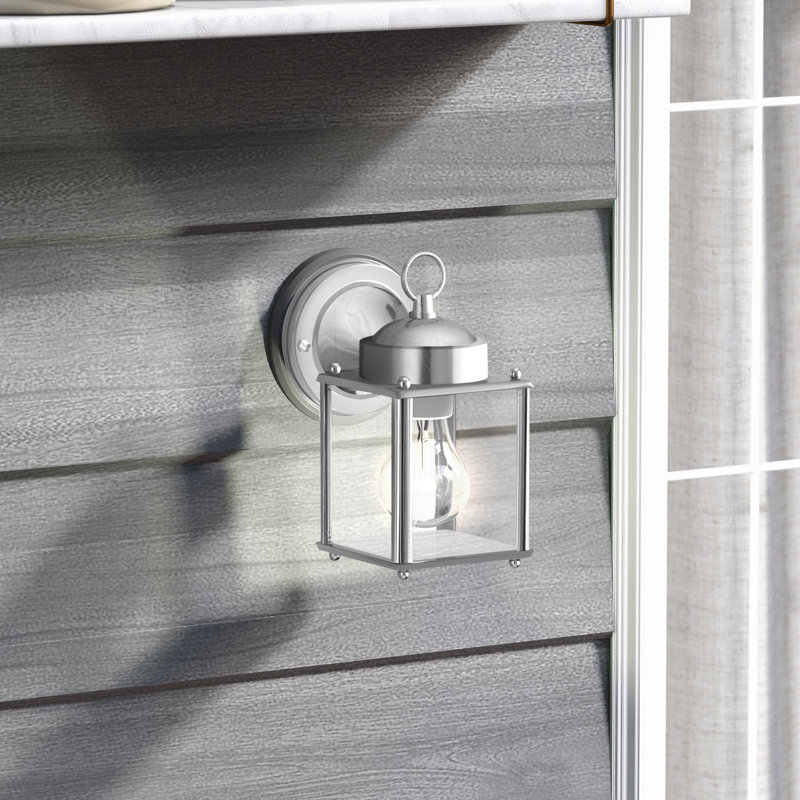 New Castle One Light Outdoor Wall Lantern from Generation Lighting , Antique Nickel