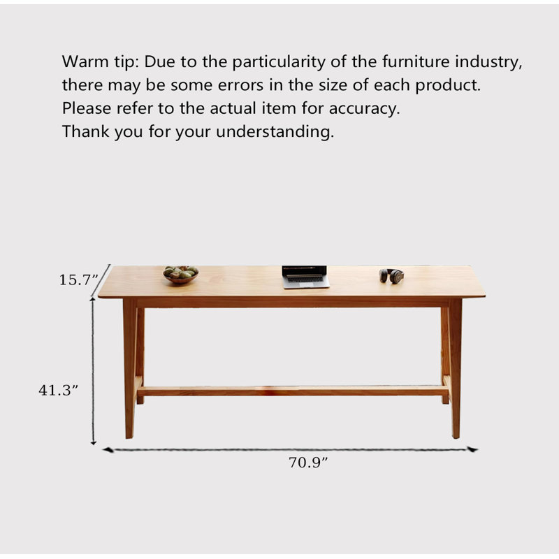Table de bar Nordic Minimalist, H 41,34 po x L 70,87 po x l 15,75 po