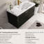 Meuble-lavabo de 42 po avec lavabo et rangement flottant, comptoir en résine de pierre, tiroirs à fermeture en douceur, bois, pré-assemblé, dommages et performance durable