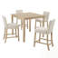 Ensemble de table 5 pièces à hauteur de comptoir avec 4 chaises, parfait pour les espaces compacts de salle à manger et de cuisine-332070832-332070833-332070839-332070842