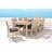 Paulet Rectangular 8 Person Acacia Dining Set With Sunbrella Cushion Covers-2021588123